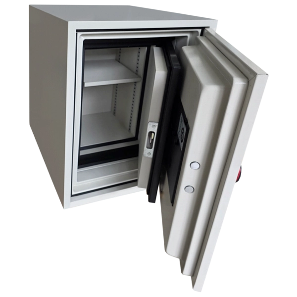Cofre para Mídias Magnéticas DT 50 E – aberto, mostrando o interior