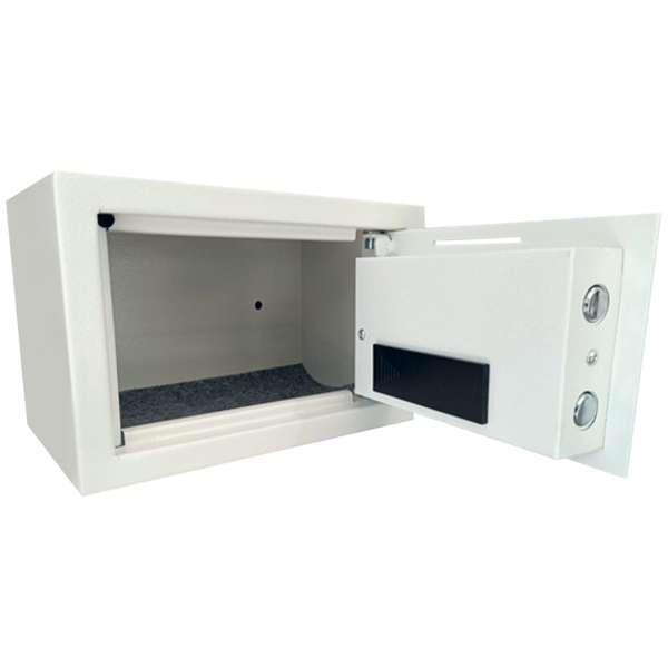 Cofre Digital TCL 200 EB-BL – aberto, mostrando o interior