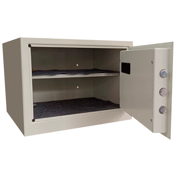 Cofre Digital TCL 350 EB-FF – aberto, mostrando o interior