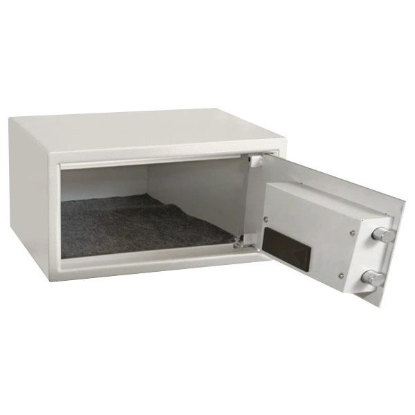Cofre Digital TCL 430 HBE – aberto, mostrando o interior
